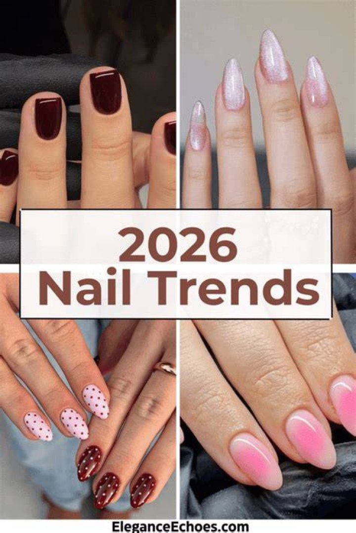 2026 nail trends inspiration collage for Pinterest