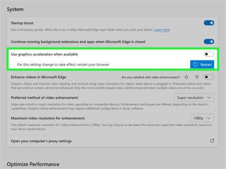 Browser streaming settings that influence buffering and video quality