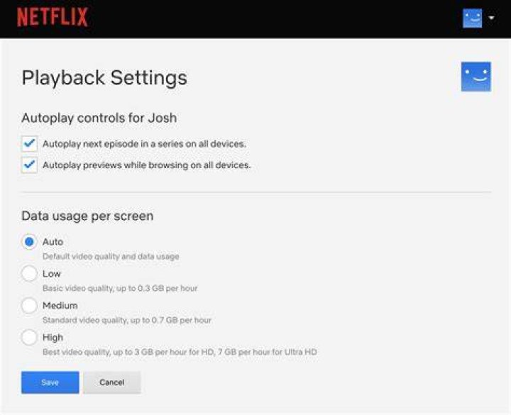 Adjust Netflix playback quality settings to reduce low-quality video
