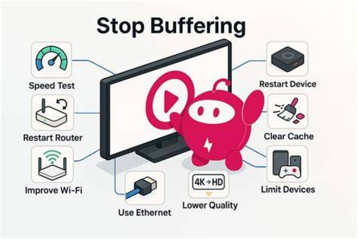 Tips to reduce buffering by improving streaming quality settings and network stability