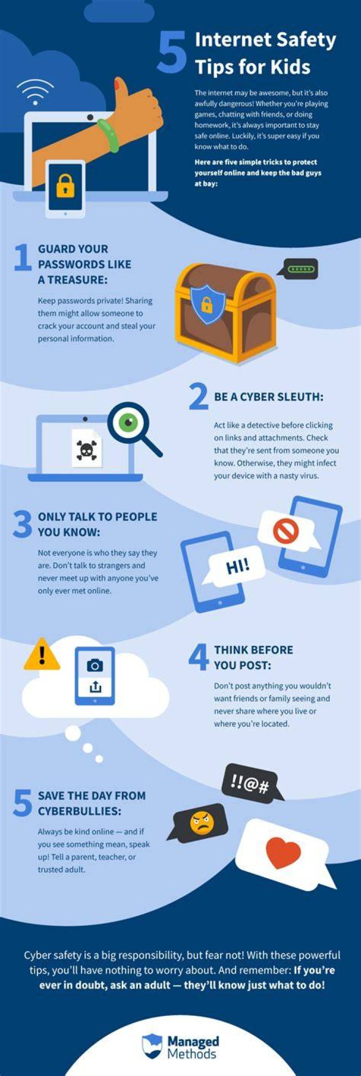 Safety tips for responsible online streaming including avoiding suspicious pop-ups and protecting privacy