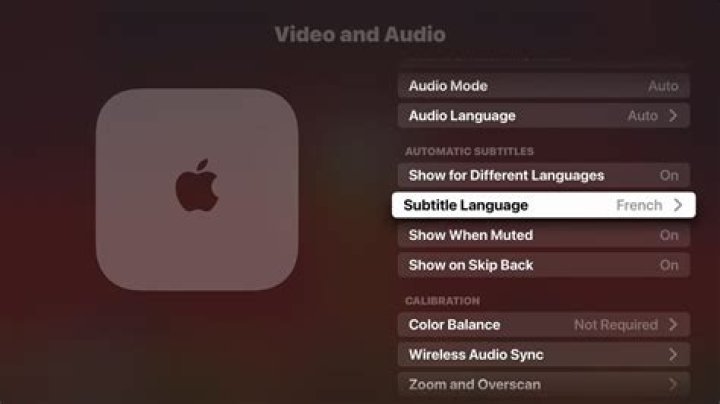 Audio and subtitles settings for comfortable viewing