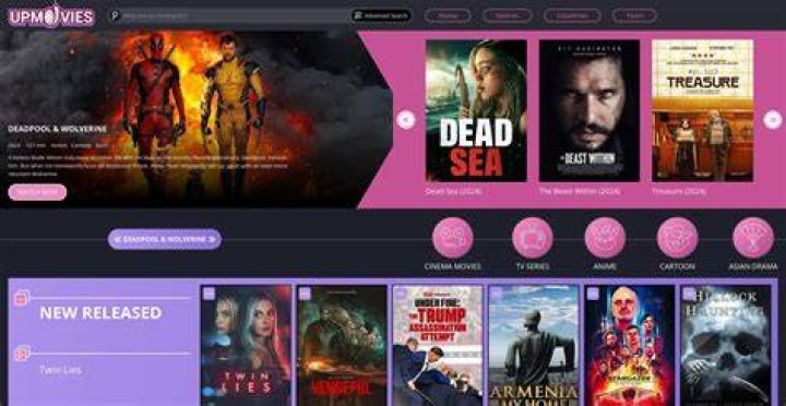Movie search results and filters